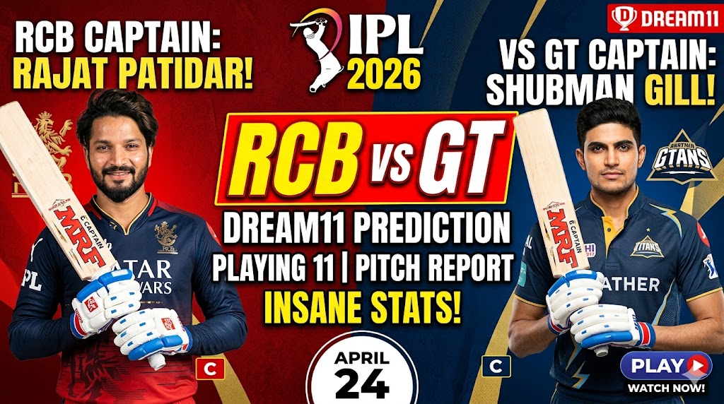 RCB vs GT Dream11 Prediction Today Match