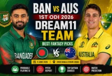 BAN vs AUS Dream11 Team 1st ODI 2026: Best Fantasy Team, Pitch Report & Match Prediction