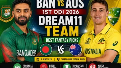 BAN vs AUS Dream11 Team 1st ODI 2026: Best Fantasy Team, Pitch Report & Match Prediction