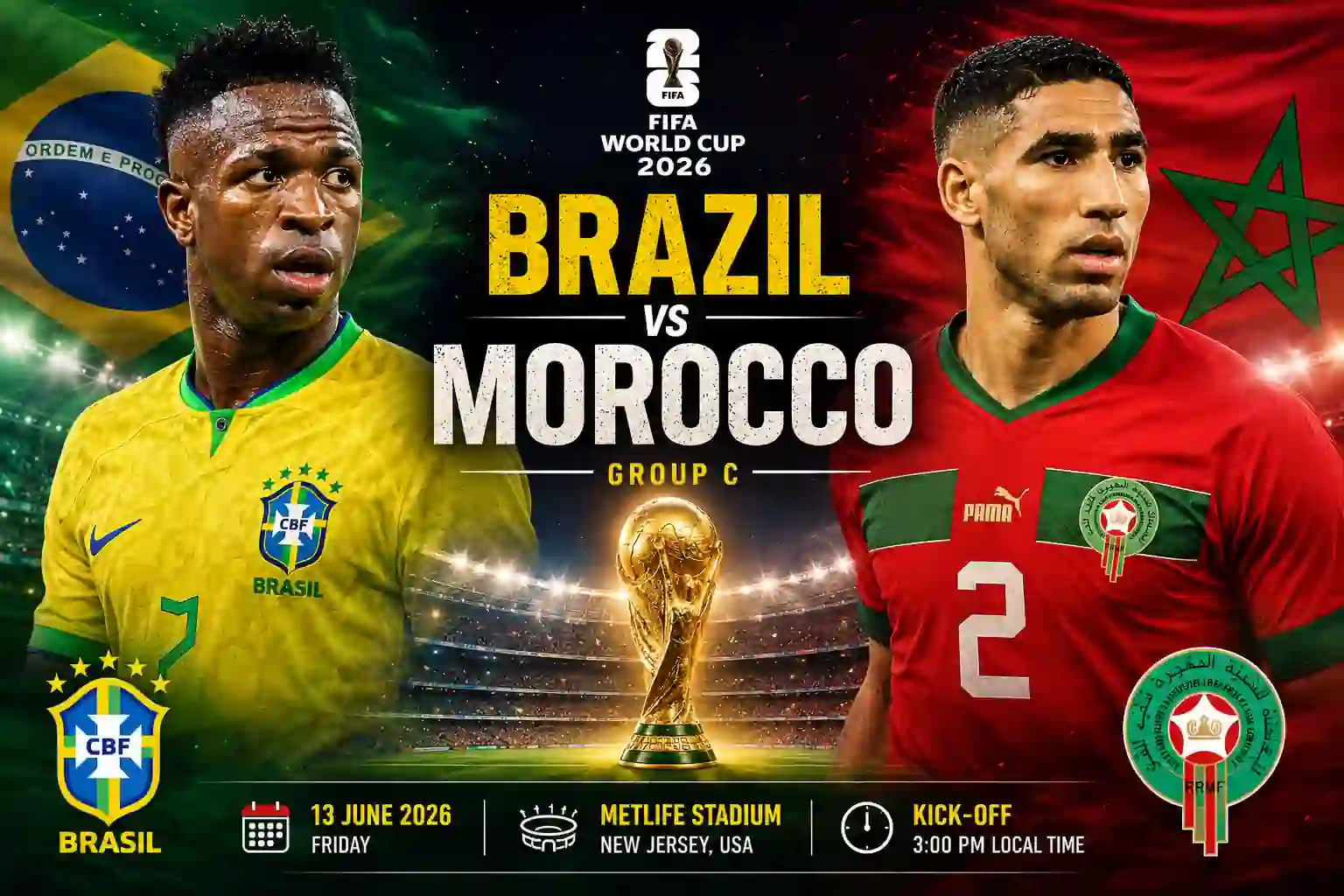 Brazil vs Morocco FIFA World Cup 2026 Match Preview