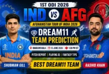 IND vs AFG Dream11 Team Prediction First ODI 2026