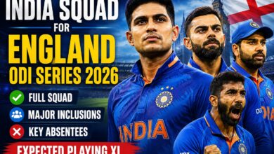 India Squad For England ODI Series 2026