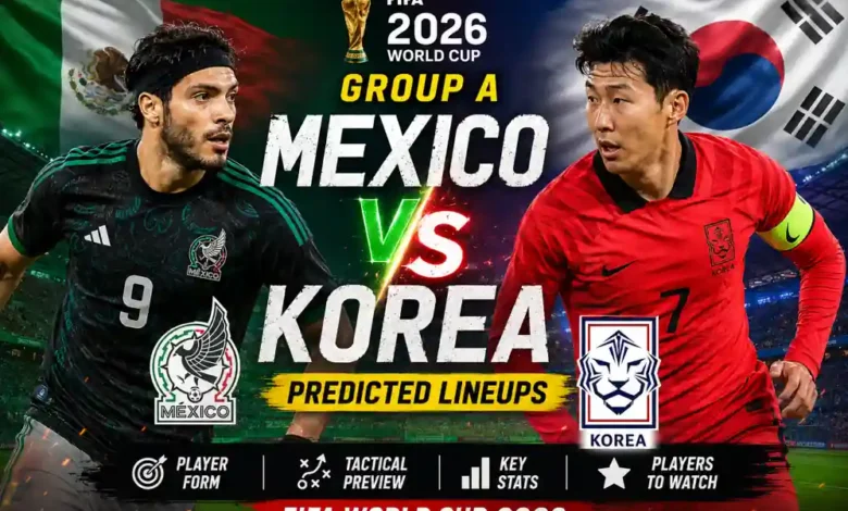 Thrilling Mexico vs Korea Predicted Lineups Fifa 2026 20 Mexico vs Korea Predicted Lineups Group A Fifa Woorld cup 2026