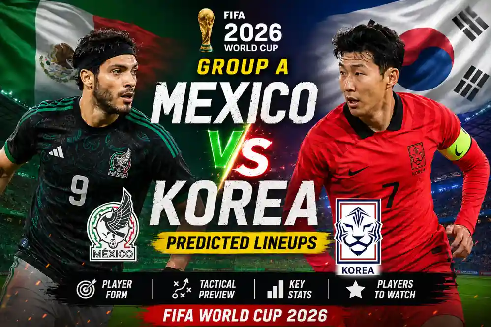 Mexico vs Korea Predicted Lineups Group A Fifa Woorld cup 2026