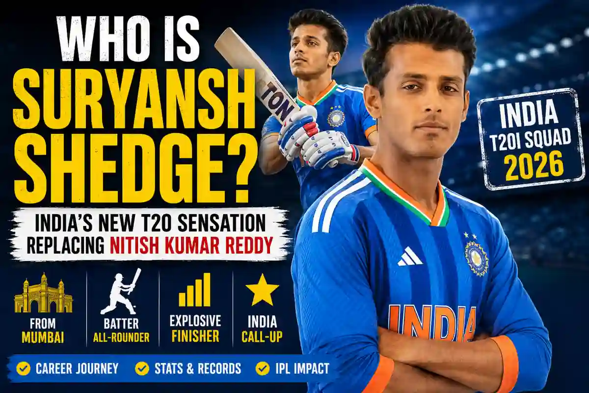 Who Is Suryansh Shedge? India's New T20 Sensation Replacing NKR 1 Suryansh Shedge: India's New T20 Sensation