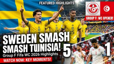 Sweden vs Tunisia Group F Fifa WC 2026 Highlights