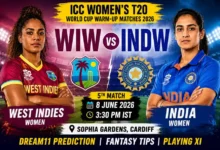 WIW vs INDW Dream11 Prediction for ICC Women's T20 World Cup Warm-up Match 2026. Check fantasy tips, probable playing XI, pitch report, captain choices, and match prediction.