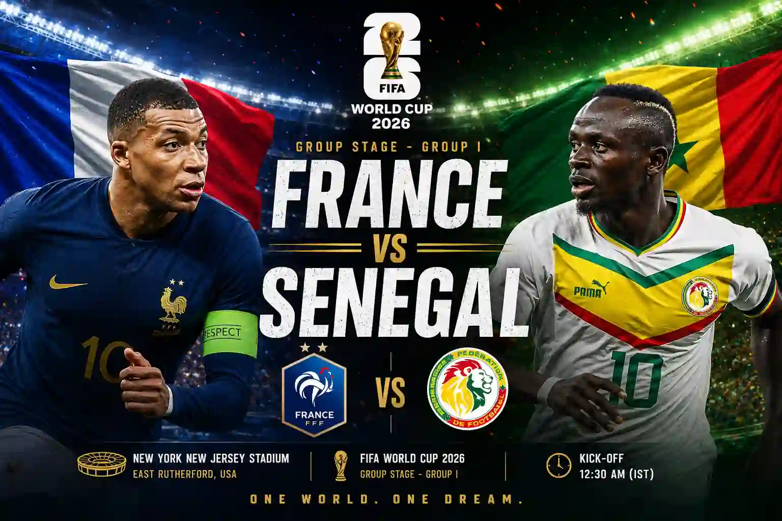 France vs Senegal Predicted Lineups FIFA WC 2026 : Thrilling Pre-Match Preview & Prediction 1 France vs Senegal Predicted Lineups FIFA WC 2026