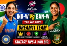 IND-W vs BAN-W Dream11 Team Today T20 ICC WC 2026