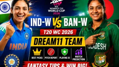 IND-W vs BAN-W Dream11 Team Today: T20 WC 2026 Best Picks 4 IND-W vs BAN-W Dream11 Team Today T20 ICC WC 2026