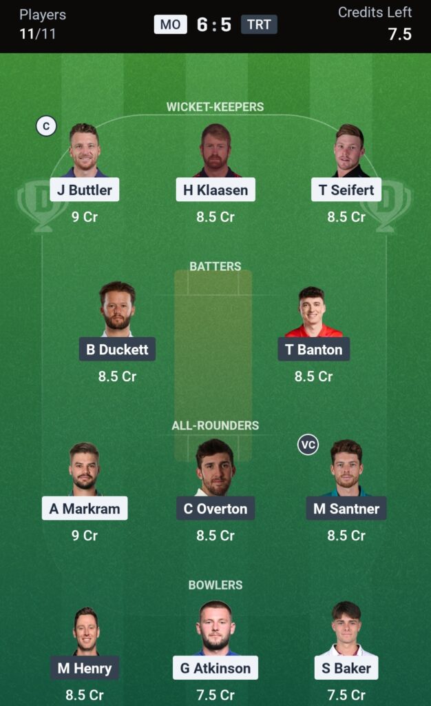 MO vs TRT Dream11 Prediction Today Match, Match 14, The Hundred Men's 2026: Playing XI, Pitch Report, Fantasy Team Tips 2 Manchester vs Trent rockets dream11 prediction
