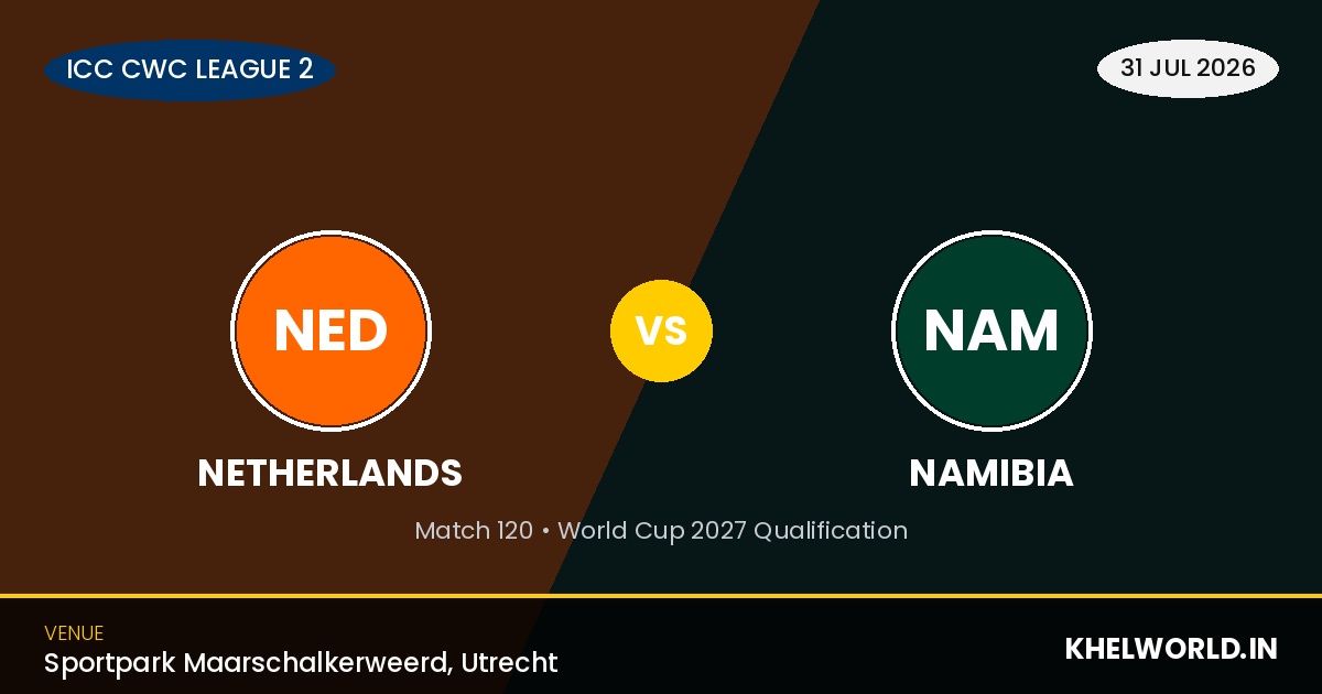 Netherlands vs Namibia: CWC League 2 Preview, Match 120, Utrecht 1 Netherlands vs Namibia