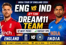 ENG vs IND Dream11 Team 4th T20I 2026