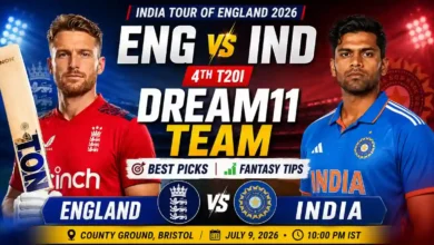 ENG vs IND Dream11 Team 4th T20I 2026