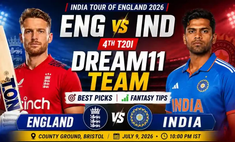 ENG vs IND Dream11 Team 4th T20I 2026