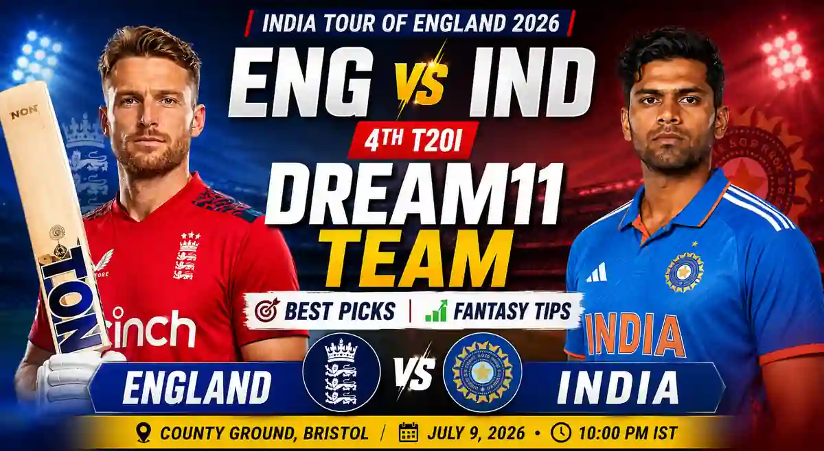 ENG vs IND Dream11 Team 4th T20I 2026 Best Tips 1 ENG vs IND Dream11 Team 4th T20I 2026