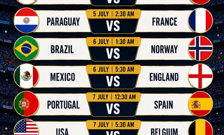 FIFA World Cup Round of 16 Fixtures