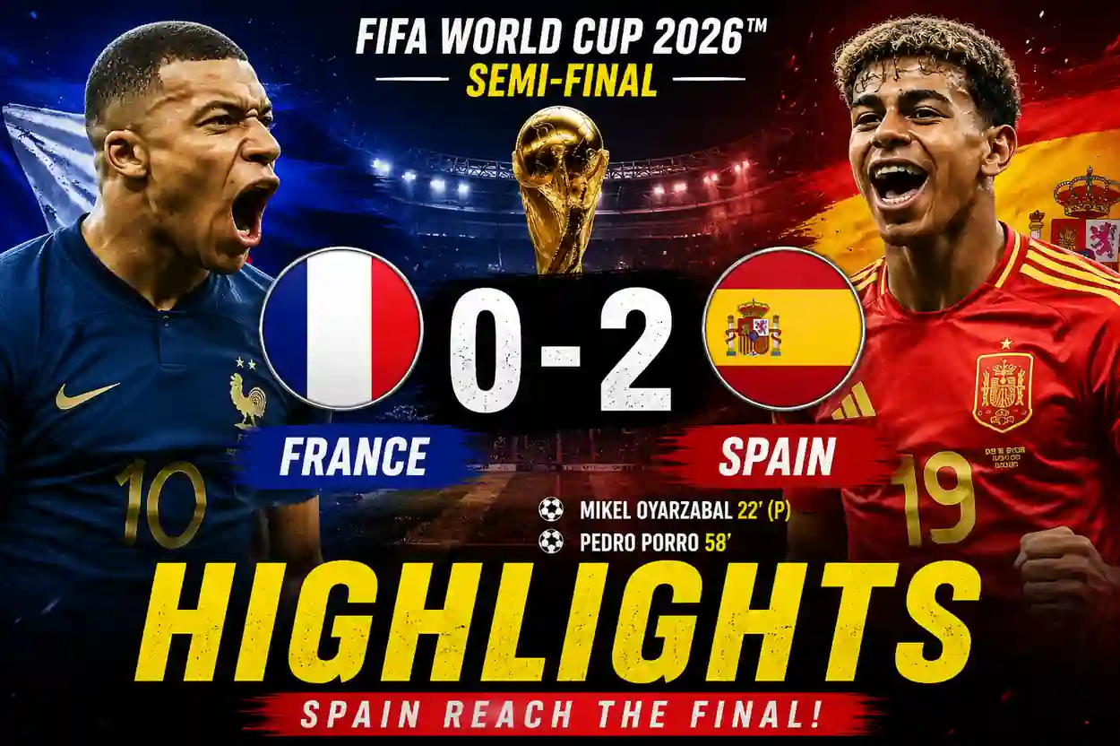 France vs Spain FIFA World Cup 2026 Highlights: Spain Beat France 2-0 to Reach Final 1 France vs Spain FIFA World Cup 2026 Highlights: Spain Beat France 2-0 to Reach the World Cup Final