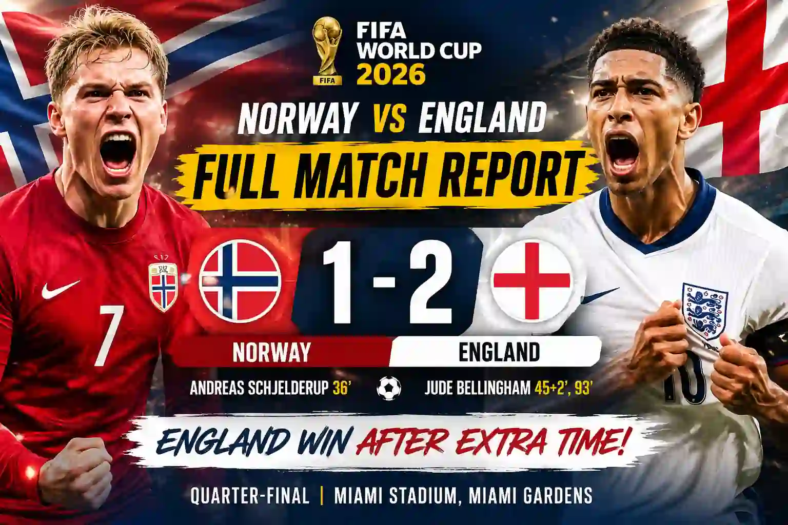 Norway vs England Full Match Report: England Epic 2-1 Victory 1 Norway vs England Full Match Report: England Epic 2-1 Victory