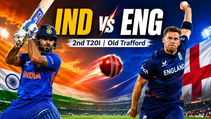 India vs England 2nd T20I Match — Manchester, July 4, 2026: Confirmed Playing 11, Stats & Dream11 Prediction 1 India vs England 2nd T20I