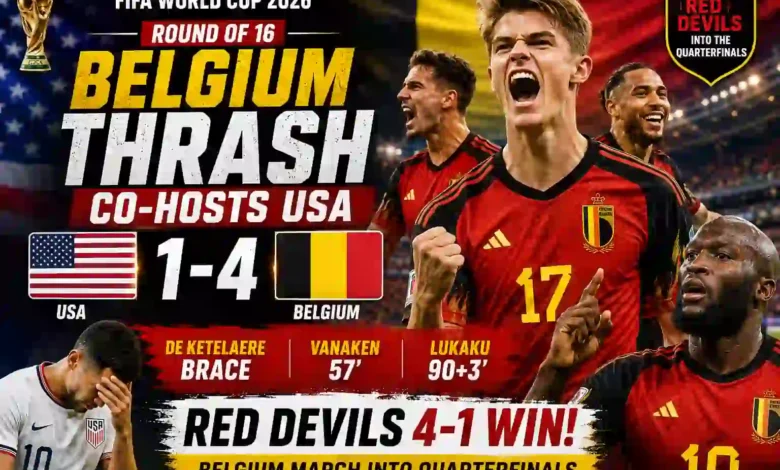 USA vs BELGIUM Round of 16 Highlights