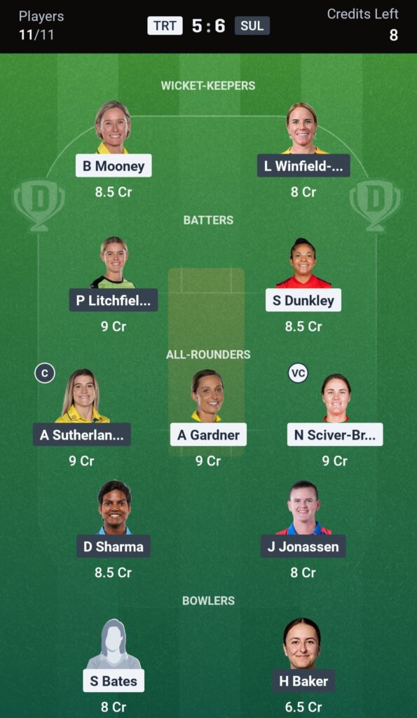 TRT vs SUL Dream11 Team, The Hundred Women's 2026 Final: Playing XI, Pitch Report, Fantasy Tips 3 Trt vs sul dream11 prediction