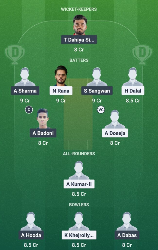 WDL vs SDS Dream11 Team