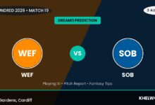WEF vs SOB Dream11 Prediction