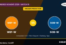 WEF-W vs SOB-W Dream11 Prediction