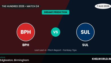 BPH vs SUL Dream11 Prediction, Match 24, The Hundred Men's 2026: Playing XI, Pitch Report 5 BPH vs SUL Dream11 Prediction