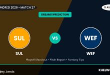SUL vs WEF Dream11 Prediction