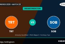 33 trt vs sob dream11