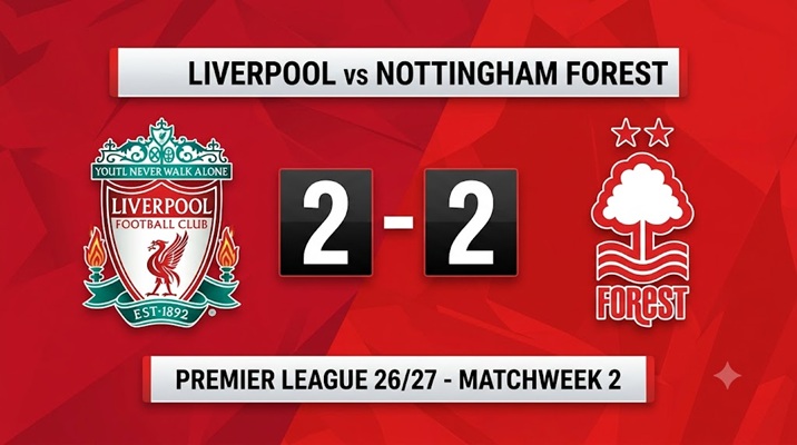Liverpool vs Nottingham Forest Match Recap 26/27: Thrilling 2-2 Draw 1 Liverpool vs Nottingham Forest Match Recap 26/27