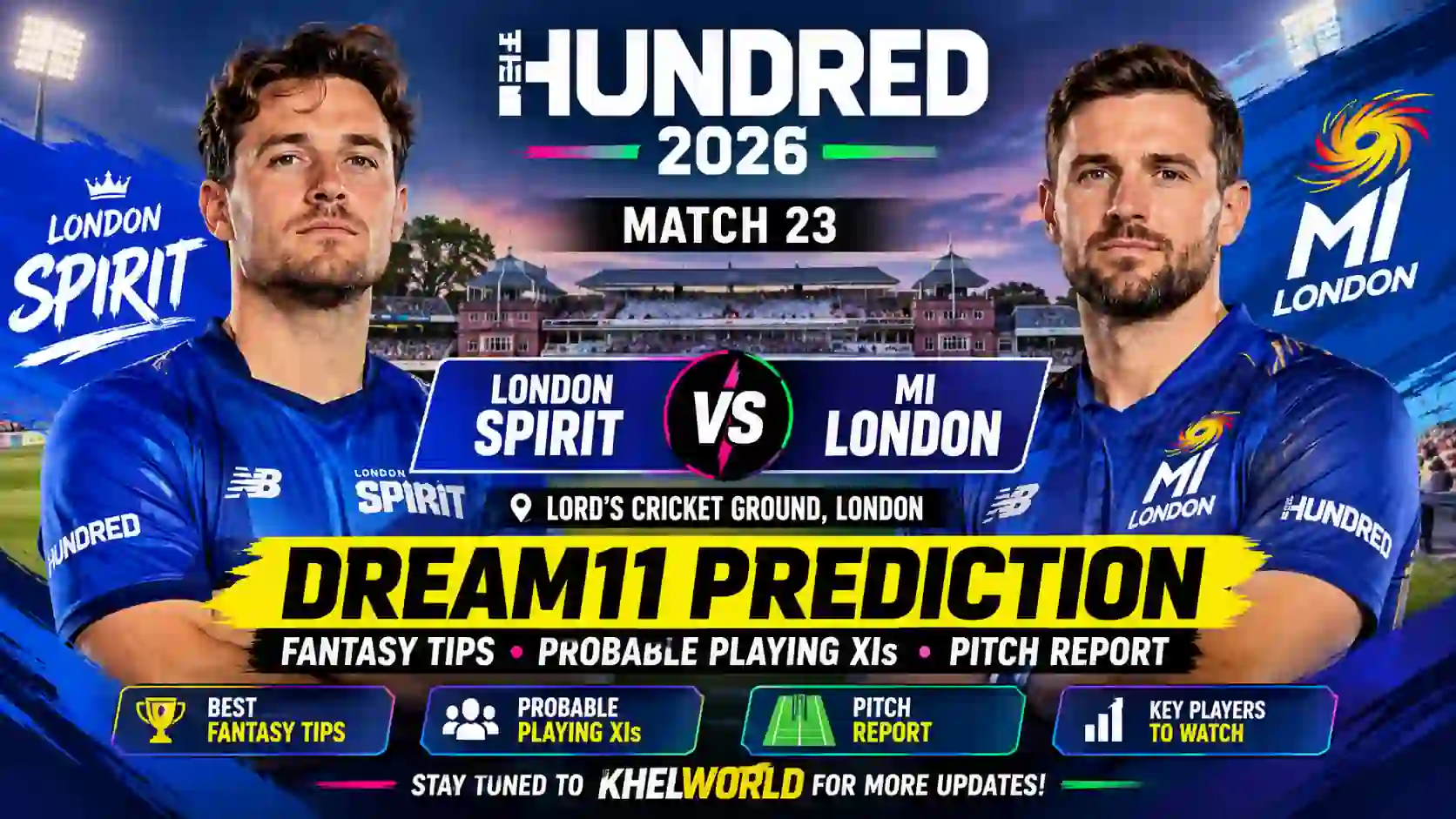 London Spirit vs MI London Dream11 Prediction