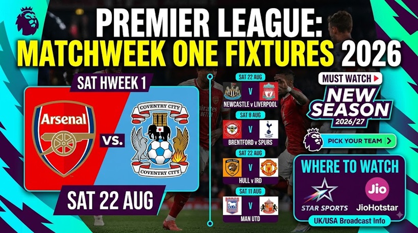 Premier League Match Week One Fixtures 2026