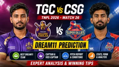 TGC vs CSG Dream11 Prediction, TNPL 2026 Match 26: Best Dream11 Team, Playing XI, Pitch Report & Fantasy Tips 4 TGC vs CSG Dream11 Prediction