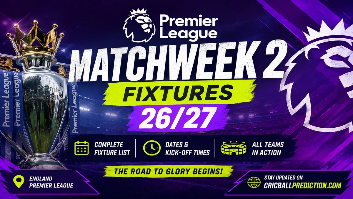 Premier League Matchweek 2 Fixtures 26/27: Full Schedule & Kick-Off Times 1 premier league matchweek 2 discover