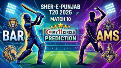 BAR vs AMS My11 Circle Prediction: Punjab T20, 2026 Match 10, Best Dream11 Team Tips 6 BAR vs AMS My11 Circle Prediction Match 10 ,Dream11 Team, Playing 11 & Pitch Report