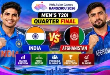 IND vs AFG Asian Games Men’s T20I QF 2026