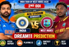 IND vs WI Dream11 Prediction 2nd ODI 2026 in Guwahati