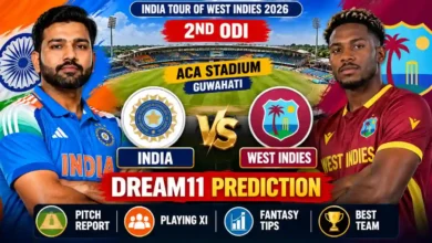 IND vs WI Dream11 Prediction 2nd ODI 2026: Pitch Report, Playing XI & Best Fantasy Tips 1 IND vs WI Dream11 Prediction 2nd ODI 2026 in Guwahati