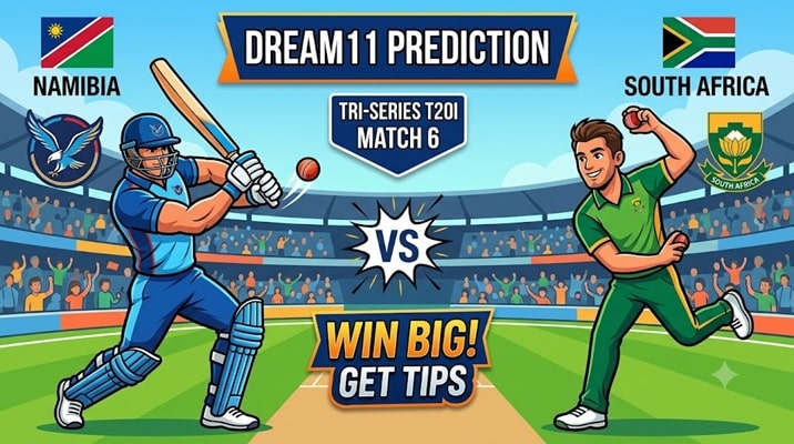 NAM vs SA Dream11 Prediction Match 6 Pitch Report & Fantasy Cricket Tips (2026)