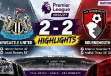 Newcastle United vs Bournemouth Highlights EPL 26-27