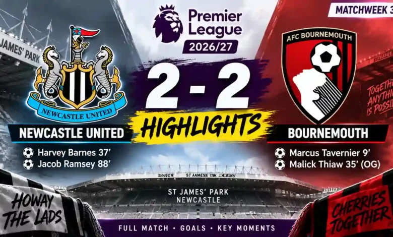 Newcastle United vs Bournemouth Highlights EPL 26-27
