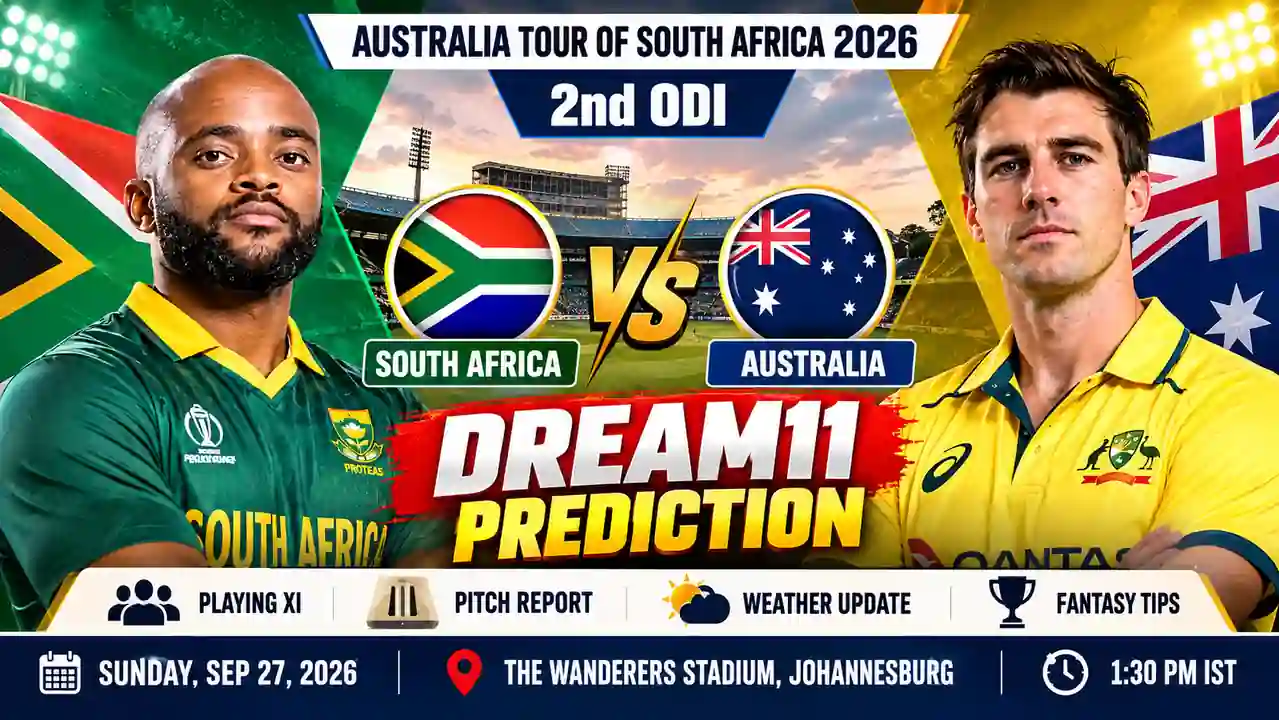 SA vs AUS Dream11 Prediction 2nd ODI 2026: Team & Tips