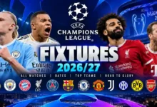 UEFA Champions League 26/27 Match day 1 Fixtures