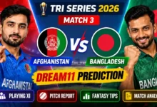 AFG vs BAN Dream11 Prediction Match 3 Tri Series 2026: Fantasy Tips & Playing XI