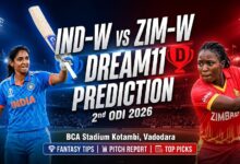 IND-W vs ZIM-W Dream11 Prediction 2nd ODI 2026