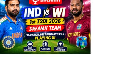 IND vs WI Dream11 Team 1st T20I 2026: Prediction, Best Fantasy Tips & Playing XI 16 IND vs WI Dream11 Team 1st T20i 2026