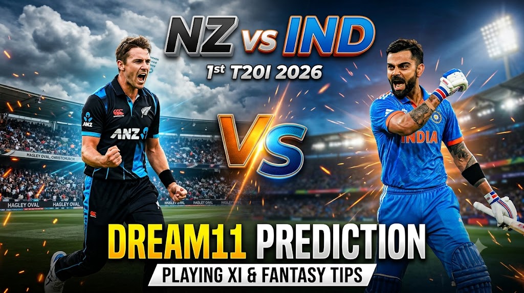 NZ vs IND Dream11 Prediction 1st T20I 2026: India Tour Of New Zealand Best Fantasy Tips 1 NZ vs IND Dream11 Prediction 1st T20i 2026